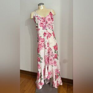 Tamara H Floral Spaghetti Strap Hi Lo Maxi Dress Lady Medium Brand New With Tags